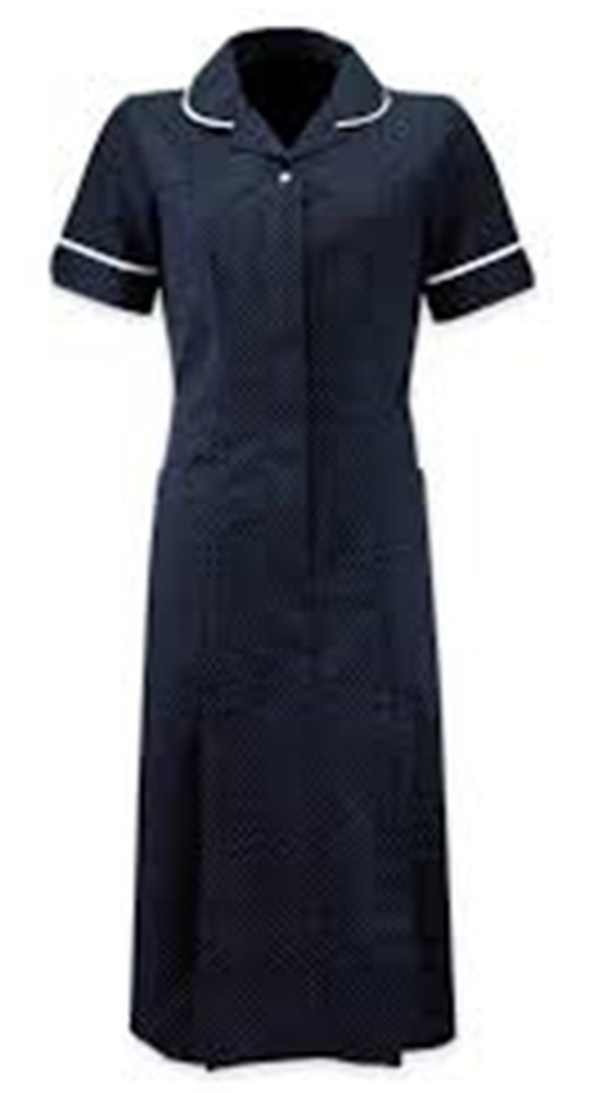 Female Dress, Navy with White Trim, 10R