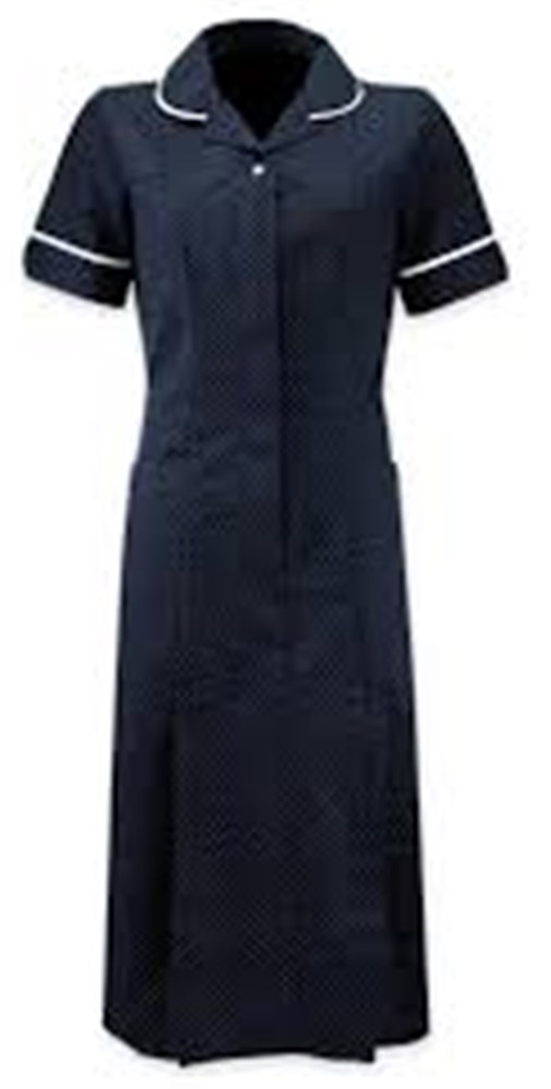 Female Dress, Navy with White Trim, 12R