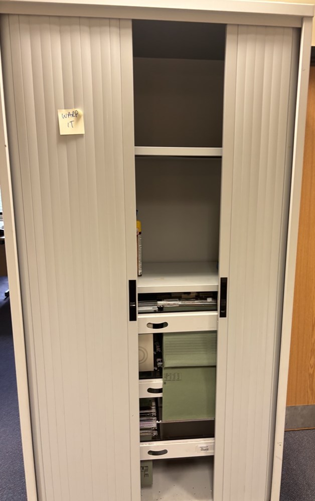 tambour cupboard (not lockable)