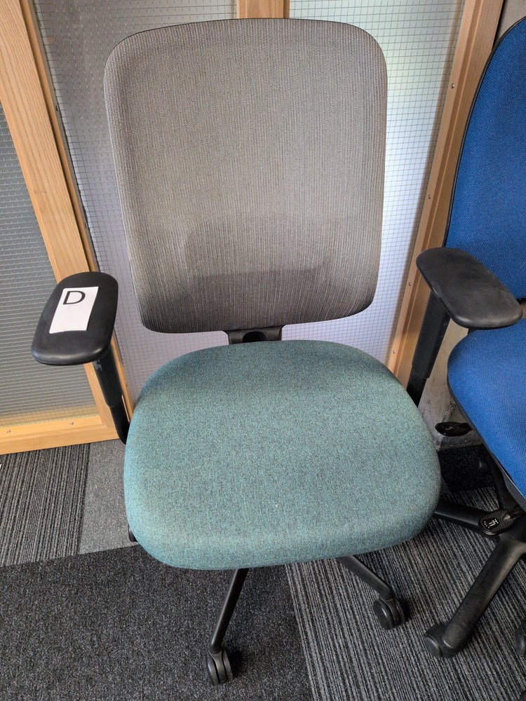 Office Chair D - Grey/Green 