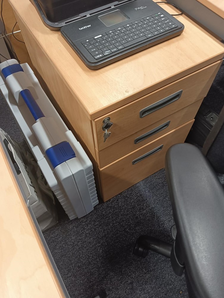 3 Drawer Under Desk Pedestal Cabinet 
