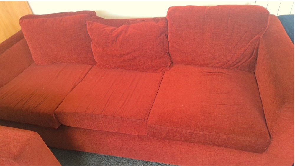 Red 3-Seater Sofa (3)