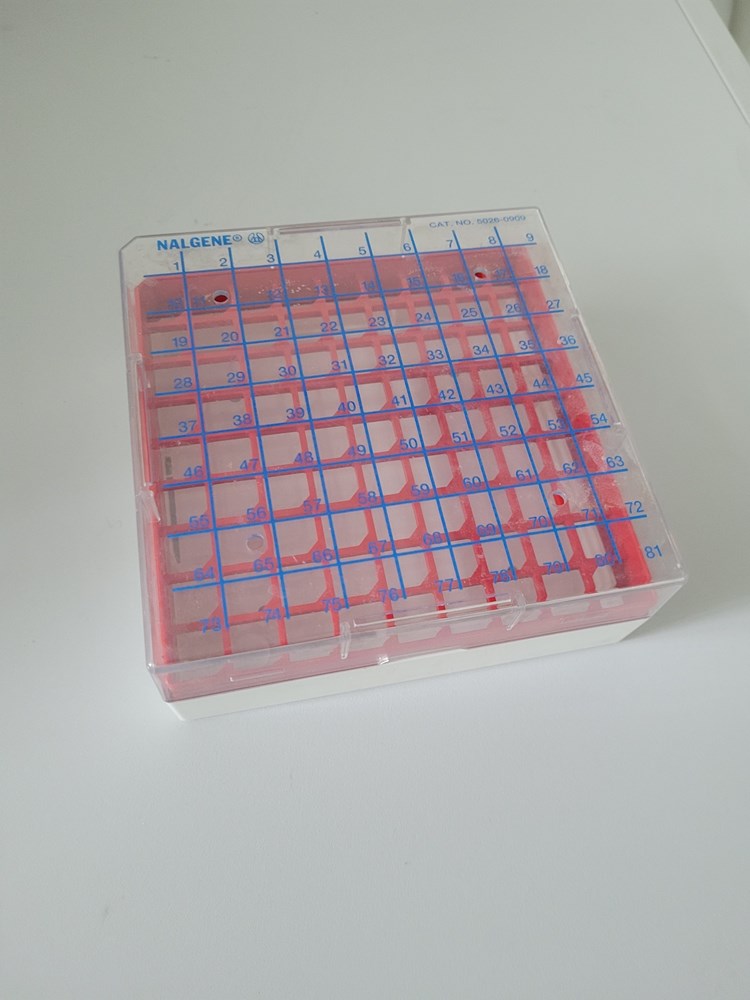 Nalgene cryobox for 81 tubes