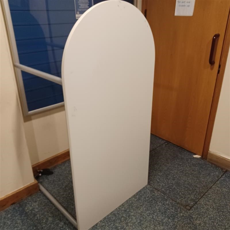 White Meeting Table ( rounded end)