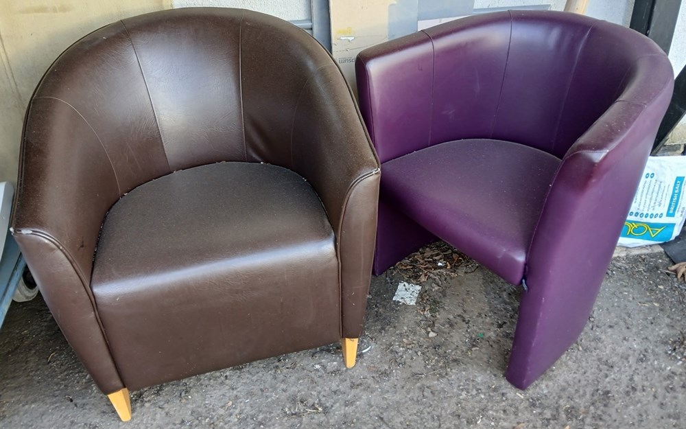 Tub chair - brown