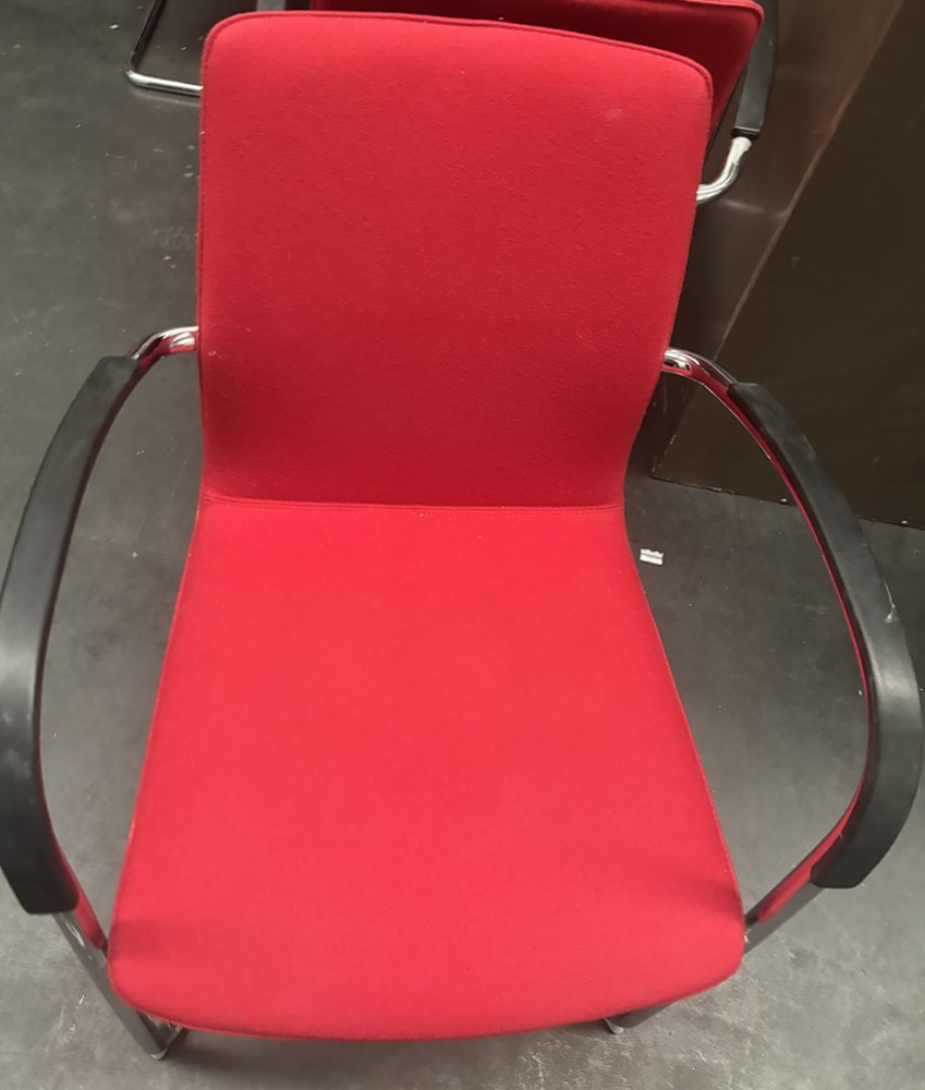red cloth meeting/conference chair
