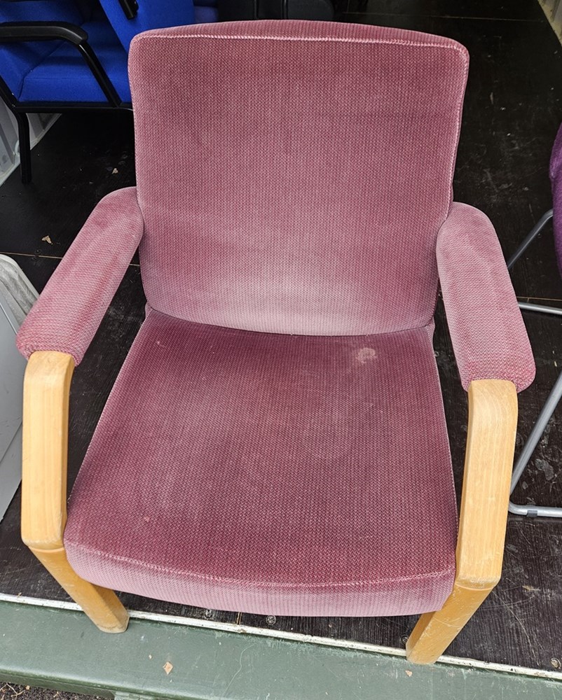 Burgundy patient chair