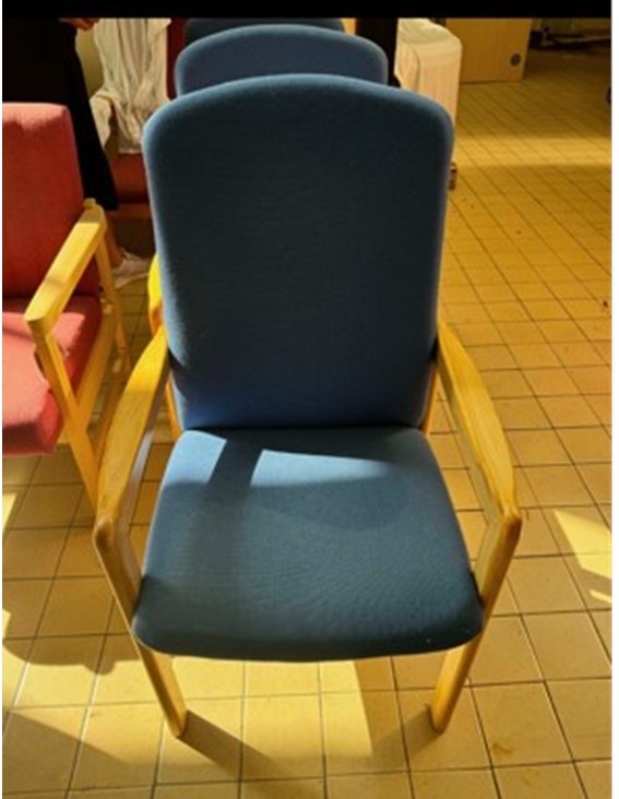High Back Weighted Chair - Blue
