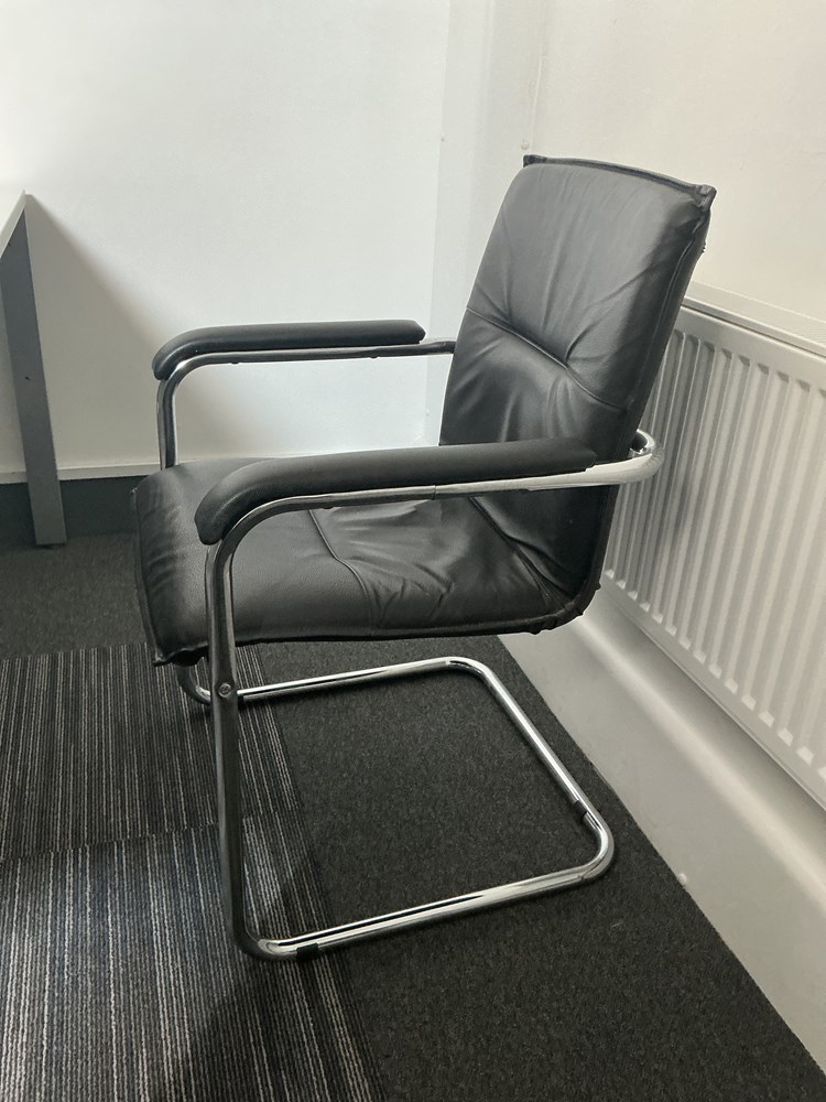 Black and chrome office chair