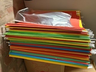 Suspension files and clear tabs