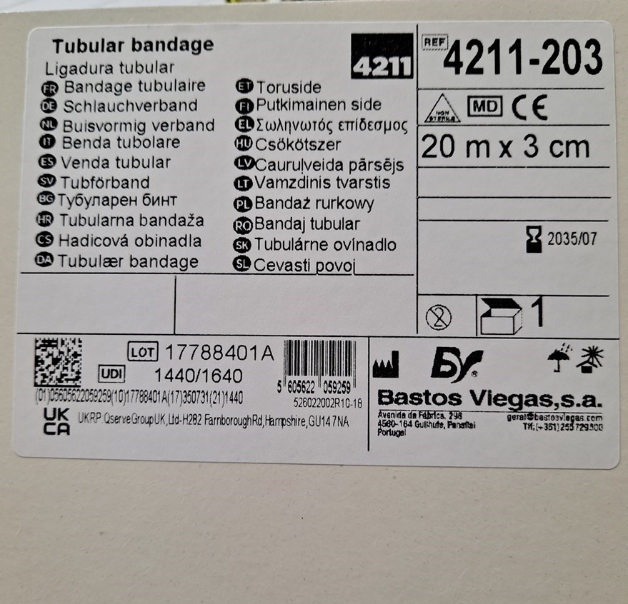 Finger/Toe Tubular Bandage