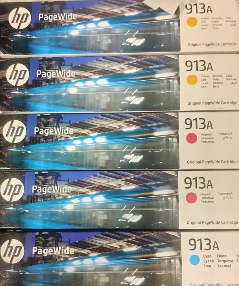 FREE HP 913A Page wide Un-opened Ink Cartridges x6