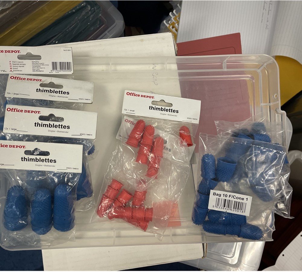 Rubber Thimblettes (circa 40 - various sizes)