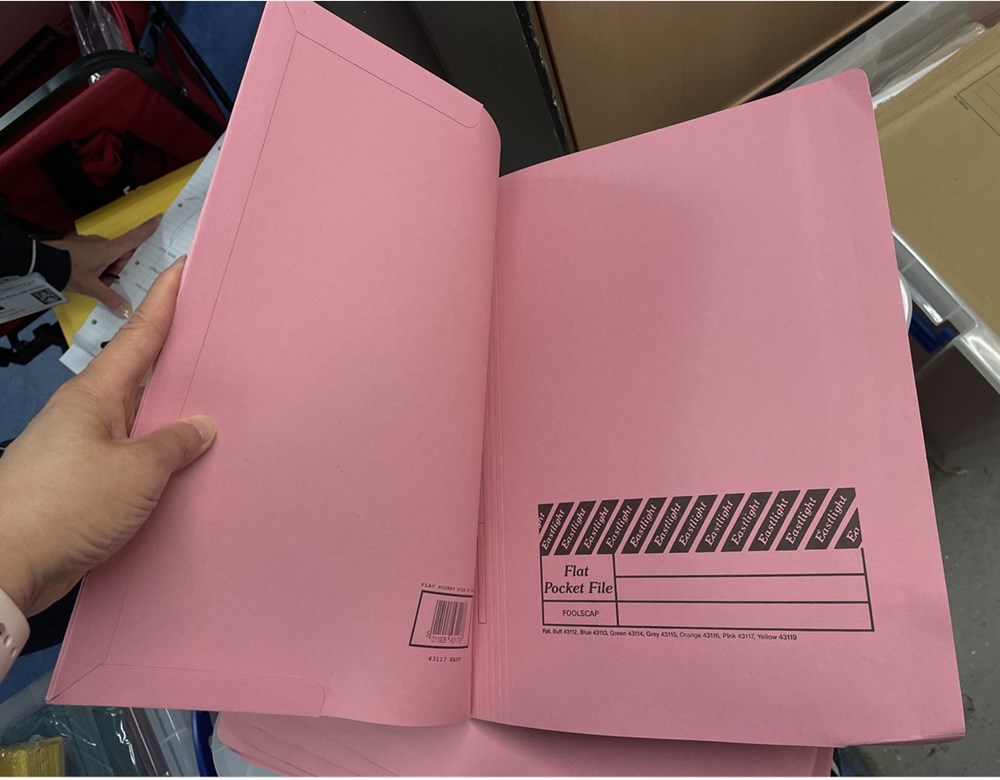 Pink Foolscap Flat Pocket Files (no spring) x 121