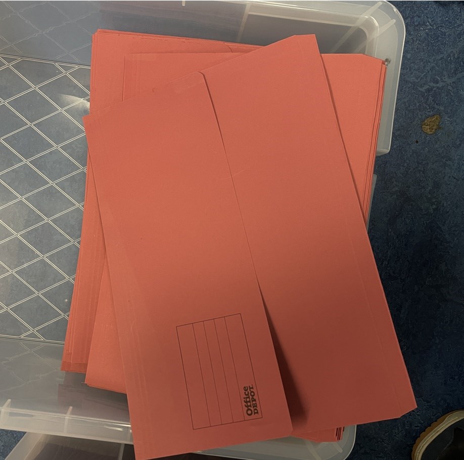 A4 Red Pocket Files (circa 110)