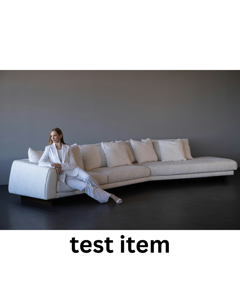 Large Contemporary Sectional Sofa - Beige/Cream