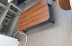 Wooden Desk with Laminate Top and Storage