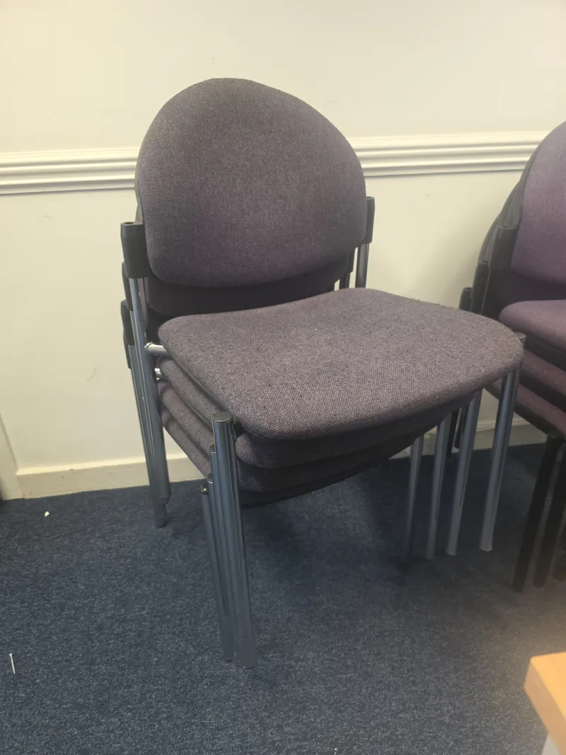 Fabric Stacking Chair with Metal Frame