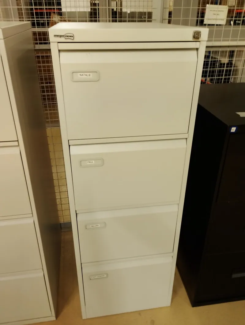 4-Drawer Filing Cabinet – White
