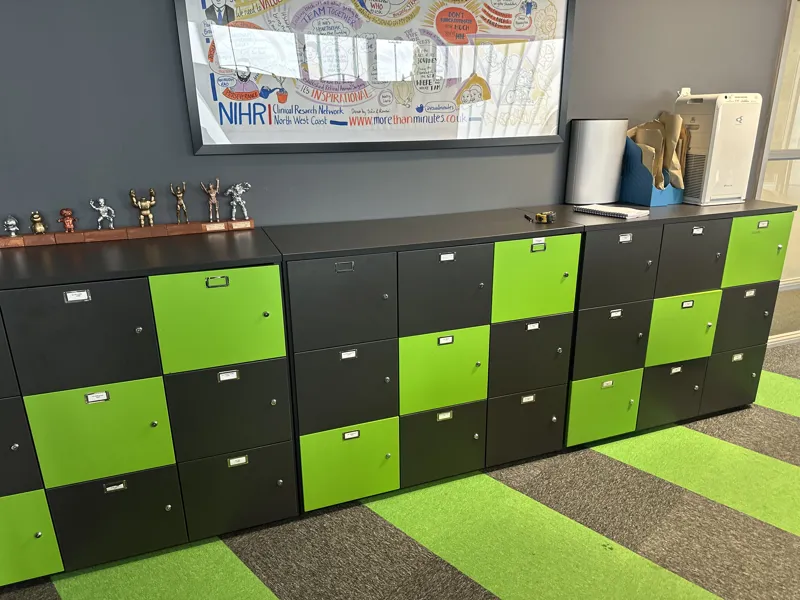 Multi-Drawer Storage Cabinet Unit - 30+ Green & Black Compartments