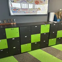 Multi-Drawer Storage Cabinet Unit - 30+ Green & Black Compartments