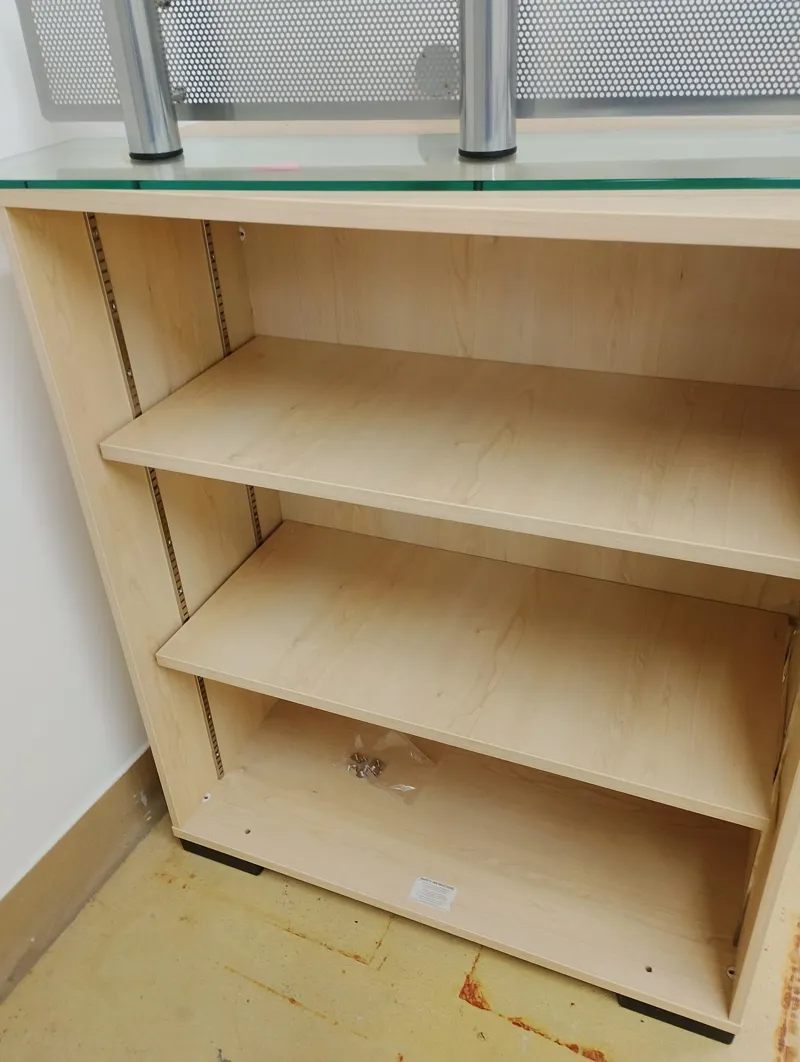 Wooden Storage Shelving Unit with 2 Adjustable Shelves