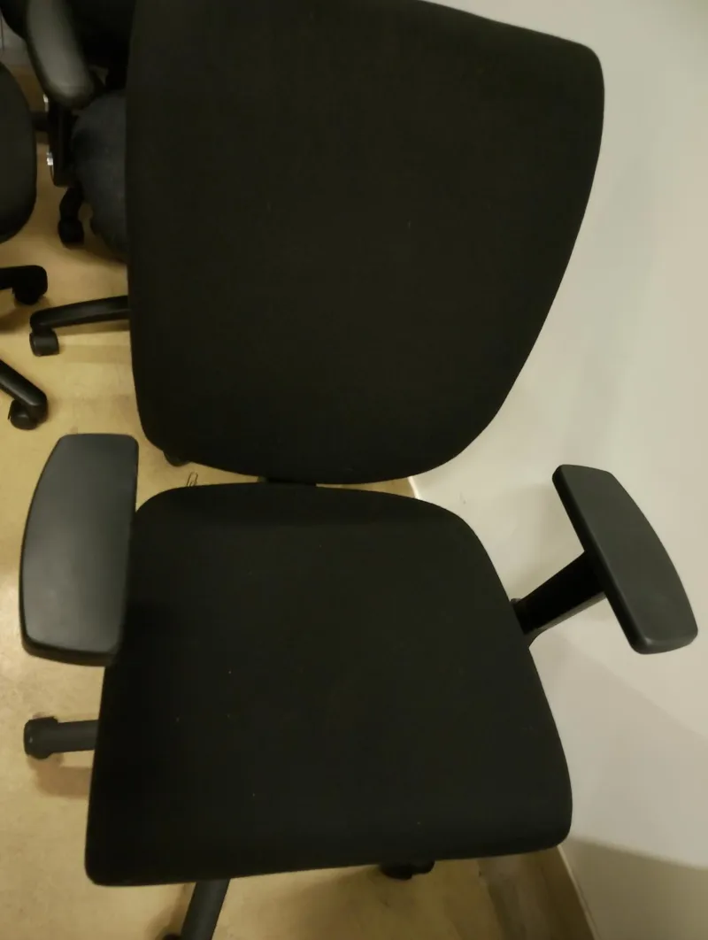 Black Office Chair with Adjustable Armrests