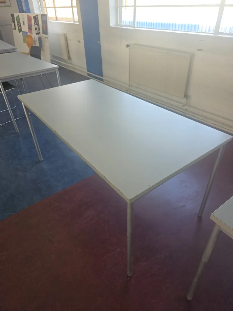 White Rectangular Folding Table - Lightweight