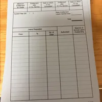 Blank blue annual leave cards