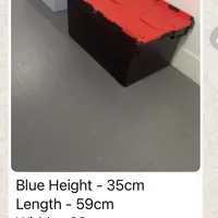 Plastic Storage Containers with Lids - Blue & Red (2 units)