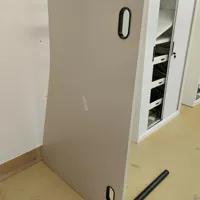 Off-white curved Desk