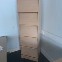 Light Oak 5-Drawer Storage Cabinet