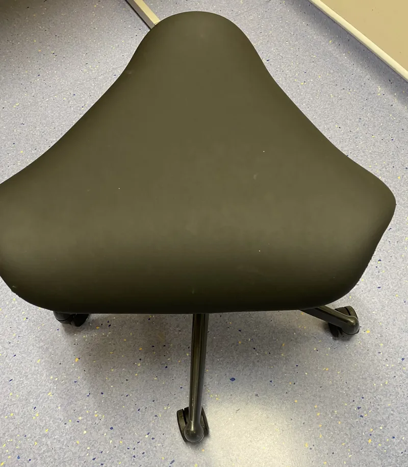 Large stool with castors