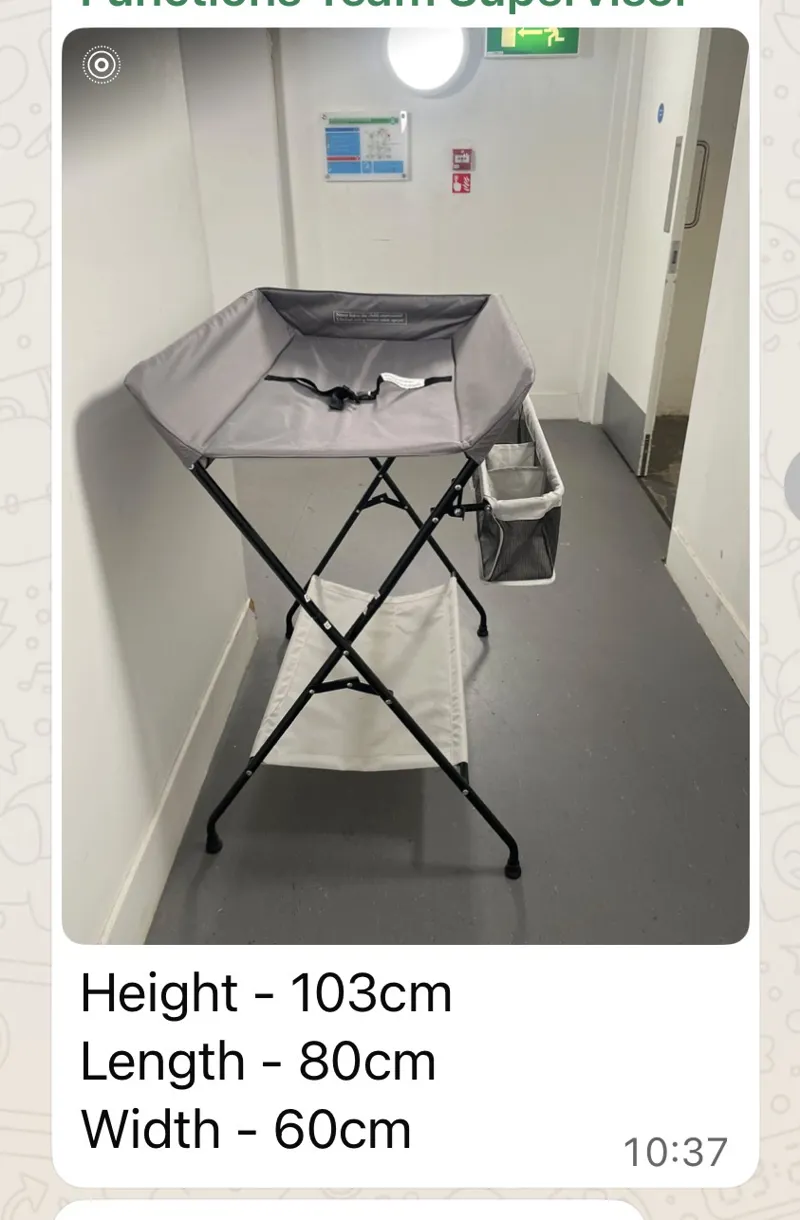 Portable Fold-Down Change Table with Storage Basket