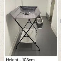 Portable Fold-Down Change Table with Storage Basket