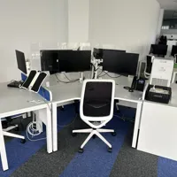 Office Workstation Bundle - Desks, Chairs & Monitors x 7 pods