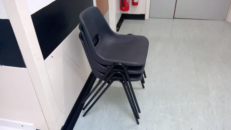 Black Stacking Chairs - Batch of 3