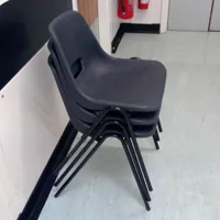 Black Stacking Chairs - Batch of 3