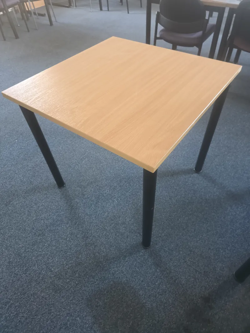 Beech Laminate Dining/Meeting Table with Black Legs