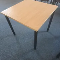 Beech Laminate Dining/Meeting Table with Black Legs