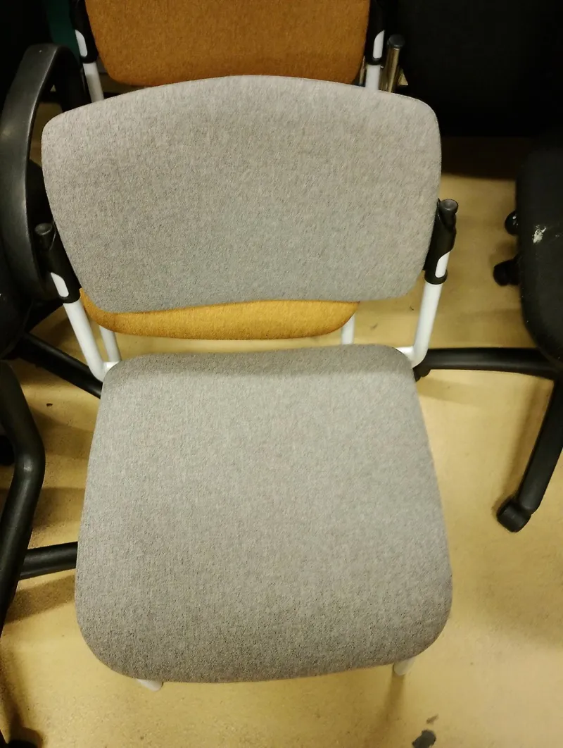 Grey stacking chair