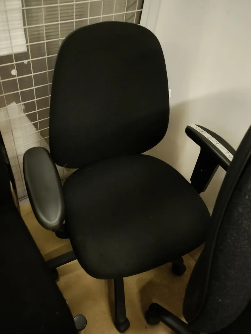 Black Office Chair with Adjustable Arms
