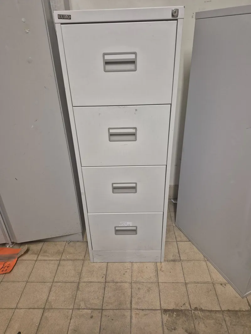 BISLEY 4-Drawer Filing Cabinet, White