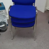stacking chairs - blue - fabric