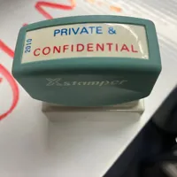 Xstamper Private & Confidential Stamp - Green