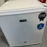 Haden White Compact Tabletop Fridge with Fire Retardant Back