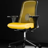 Ergonomic Office Chair with Mesh Back - Yellow