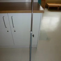 Stainless Steel IV/Drip Stand with Orange Handle
