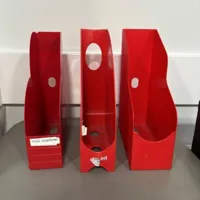 Red Desktop File Organiser/Desk Tidy Set - 3 Units