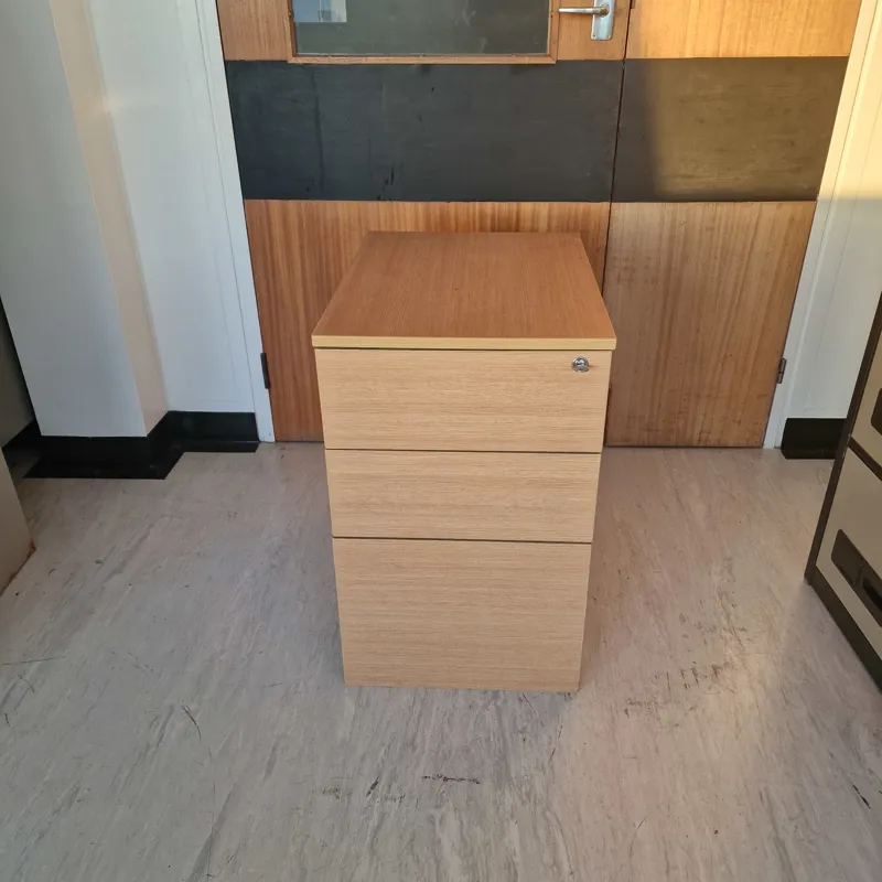 Wooden 3-Drawer pedestal Storage Unit, Lockerable only one key